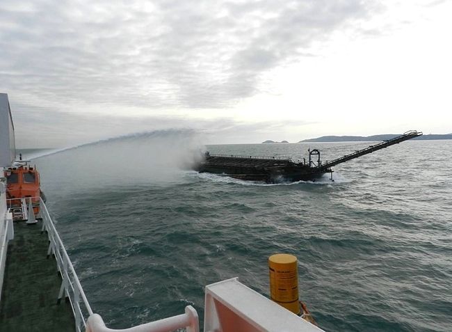 2000噸級新北艦支援馬祖海巡　連續3天威力掃蕩  照片