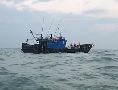 捍衛漁權　海巡登檢越界大陸漁船　押返福澳港  照片